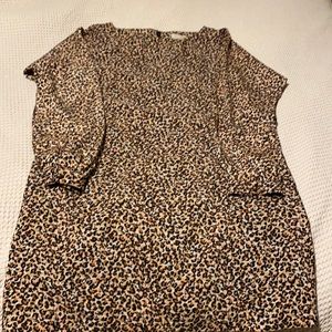 Loft leopard long sleeve dress